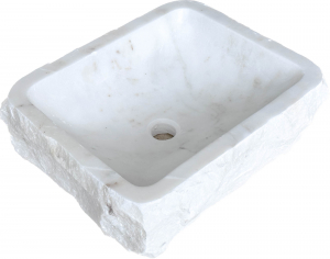Kamenné umyvadlo bílý mramor (70x45x12)